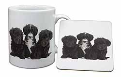 Yorkipoo Puppies Mug and Coaster Set