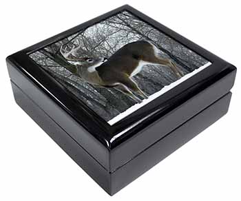 Deer Stag in Snow Keepsake/Jewellery Box