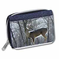 Deer Stag in Snow Unisex Denim Purse Wallet