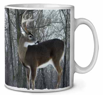 Deer Stag in Snow Ceramic 10oz Coffee Mug/Tea Cup