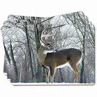 Deer Stag in Snow Picture Placemats in Gift Box
