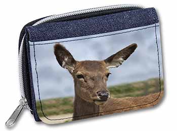 A Pretty Red Deer Unisex Denim Purse Wallet
