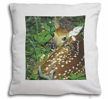 Baby Bambi Deer Soft White Velvet Feel Scatter Cushion