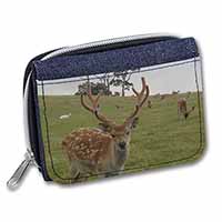 Beautiful Deer Stag Unisex Denim Purse Wallet