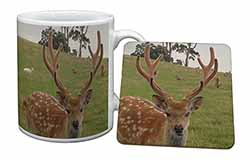 Beautiful Deer Stag Mug and Coaster Set