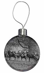 Stunning Deer and Stags in Forest Christmas Bauble