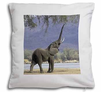 Baby Tuskers Elephant Soft White Velvet Feel Scatter Cushion