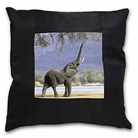 Baby Tuskers Elephant Black Satin Feel Scatter Cushion