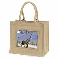 Baby Tuskers Elephant Natural/Beige Jute Large Shopping Bag