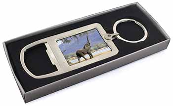 Baby Tuskers Elephant Chrome Metal Bottle Opener Keyring in Box