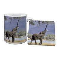 Baby Tuskers Elephant Mug and Coaster Set