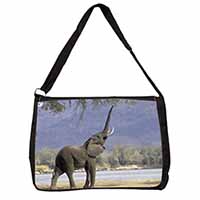 Baby Tuskers Elephant Large Black Laptop Shoulder Bag School/College