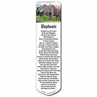 African Elephants Bookmark, Book mark, Printed full colour