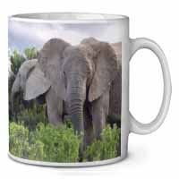 African Elephants Ceramic 10oz Coffee Mug/Tea Cup Printed Full Colour - Advanta 