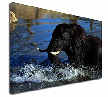 Elephant in Water Canvas X-Large 30"x20" Wall Art Print
