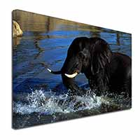 Elephant in Water Canvas X-Large 30"x20" Wall Art Print