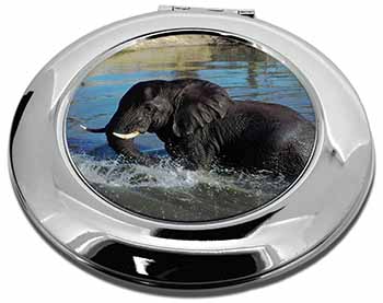Elephant in Water Make-Up Round Compact Mirror