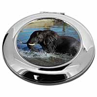 Elephant in Water Make-Up Round Compact Mirror