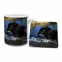 Elephant in Water Mug and Coaster Set