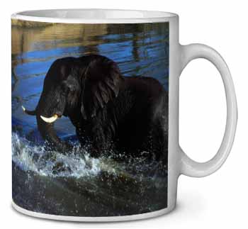 Elephant in Water Ceramic 10oz Coffee Mug/Tea Cup