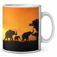 Elephants Silhouette Ceramic Coffee Mug/Tea Cup