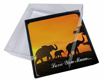 4x Elephants Silhouette 