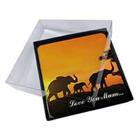 4x Elephants Silhouette 