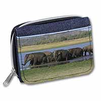 Herd of Elephants Unisex Denim Purse Wallet