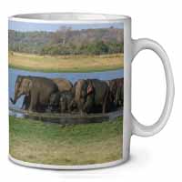 Herd of Elephants Ceramic 10oz Coffee Mug/Tea Cup