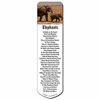 Elephant and Baby Tuskers Bookmark, Book mark, Printed full colour