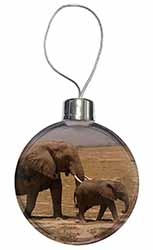 Elephant and Baby Tuskers Christmas Bauble