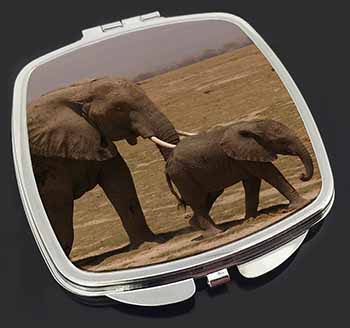 Elephant and Baby Tuskers Make-Up Compact Mirror