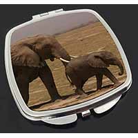 Elephant and Baby Tuskers Make-Up Compact Mirror