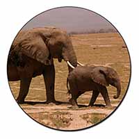 Elephant and Baby Tuskers Fridge Magnet Printed Full Colour