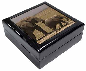 Elephant and Baby Tuskers Keepsake/Jewellery Box