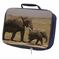 Elephant and Baby Tuskers Navy Insulated School Lunch Box/Picnic Bag
