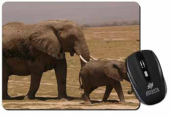 Elephant and Baby Tuskers Computer Mouse Mat