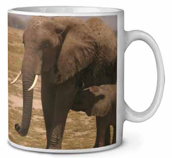 Elephant Feeding Baby Ceramic 10oz Coffee Mug/Tea Cup