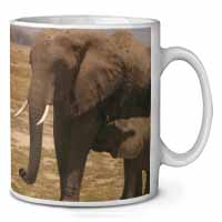 Elephant Feeding Baby Ceramic 10oz Coffee Mug/Tea Cup
