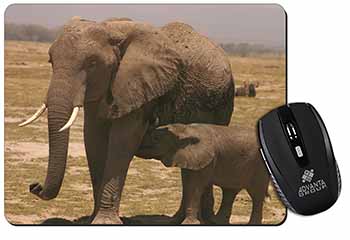 Elephant Feeding Baby Computer Mouse Mat