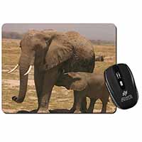 Elephant Feeding Baby Computer Mouse Mat