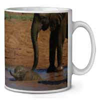 Elephant and Baby Bath Ceramic 10oz Coffee Mug/Tea Cup