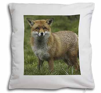 Red Fox Country Wildlife Soft White Velvet Feel Scatter Cushion