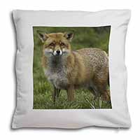 Red Fox Country Wildlife Soft White Velvet Feel Scatter Cushion
