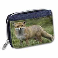 Red Fox Country Wildlife Unisex Denim Purse Wallet