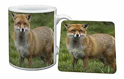 Red Fox Country Wildlife Mug and Coaster Set
