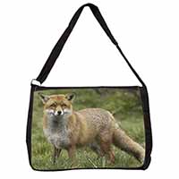 Red Fox Country Wildlife Large Black Laptop Shoulder Bag School/College