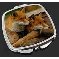 Cute Red Fox Cubs Make-Up Compact Mirror
