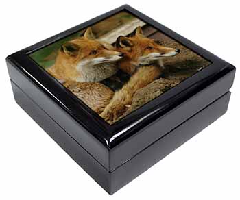 Cute Red Fox Cubs Keepsake/Jewellery Box