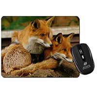 Cute Red Fox Cubs Computer Mouse Mat